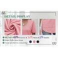 thumbnail image 4 of SHIBEVER Womens Tops T Shirts for Summer Clothes Short Sleeve Ladies Casual V Neck Blouses Tunic Pink Clothing Pullover M, 4 of 6