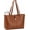 Brown, variant on OKYWHOP Tote Bag for Women 15.6" Work Bag with Removable Laptop Sleeve | Leather Laptop Bag Lightweight Computer Handbag Shoulder Bag with Laptop Compartment & Multiple Pockets, Dark Brown
