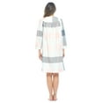thumbnail image 5 of Casual Nights Women's Floral Snap Front Flannel Duster Long Sleeve Lounger Dress, 5 of 5