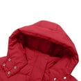 thumbnail image 5 of SuTry Girls Fleece-Lined Jackets Windproof Thickened Long Sleeve Fall Winter Warm Casual Puffer Cold Weather Outerwear for Kids 7-15 Years(Red,9 Years), 5 of 9