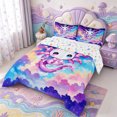 thumbnail image 2 of Manfei 3D Print Amphibian Axolotl Full Size Comforter Sets,Cute Salamander Pattern Bedding Comforter Set,Colorful Stars Reversible,3pcs,1 Comforter and 2 Pillowcases, 2 of 7