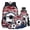 American Flag Football, variant on Garronmavis Graffiti Football Print Backpack Set for Boys 5-16, Primary School Bag & Picnic Lunch Box & Pencil Holder Water Carrier Pouch 4-in-1, Personalise Side Mesh Pocket Daypack