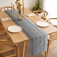 thumbnail image 3 of Grey Ombre Wooden Table Runner - 48 Inch Long, Kitchen Dining Table Runner Dresser Scarves, Farmhouse Retro Gray Wood Gradient Farmhouse Decor for Coffee Tables Wedding Party Banquet, 3 of 8