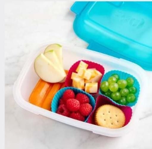 Trudeau Set of 12 Standard Silicone Muffin Cup Liners, 12pk Tropical Fuchsia Cups