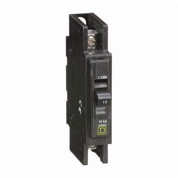Square D Circuit Breaker,10A,120/240V,1P QOU110