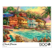 Buffalo Games 1500-Piece Chuck Pinson Island Time Interlocking Jigsaw Puzzle for Adults Ages 14