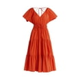 thumbnail image 4 of Free Assembly Women's and Women's Plus Tiered Cotton Maxi Dress, Sizes XS-4X, 4 of 5