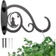 thumbnail image 2 of Soporte para plantas montado en la pared, gancho colgante de hierro forjado para colgar comedero para pájaros, linterna, carillón de viento, cadena de luz Kuyhfg Bienvenido a Kuyhfg, 2 of 5