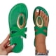 thumbnail image 2 of Zapatos Casuales de las Mujeres de Moda con Hebilla de Metal Más Tamaño Estilo Primavera/Verano Sandalias de Playa Planas de Moda Y Cómodas, 2 of 5