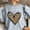 Gray, variant on TKLPEHG Valentines Day Sweatshirts For Women Crewneck Sweatshirt Casual Dressy Long Sleeve Lightweight Heart Print Graphic Tops Loose Pullover (Khaki,S)