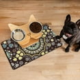 thumbnail image 3 of Geometric Boho Pet Placemat - Decorative Paisley Print, Non-Slip Waterproof Bowl Mat, 3 of 5