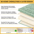 thumbnail image 6 of HAKUNA Upgrade Extra Large Sage Bathroom Rug Set 3 Pieces Ultra Soft, Thick Absorbent Bath Mats, Non Slip Chenille Toilet Mat for Bathroom, Bedroom, Kitchen, Mint, 6 of 8