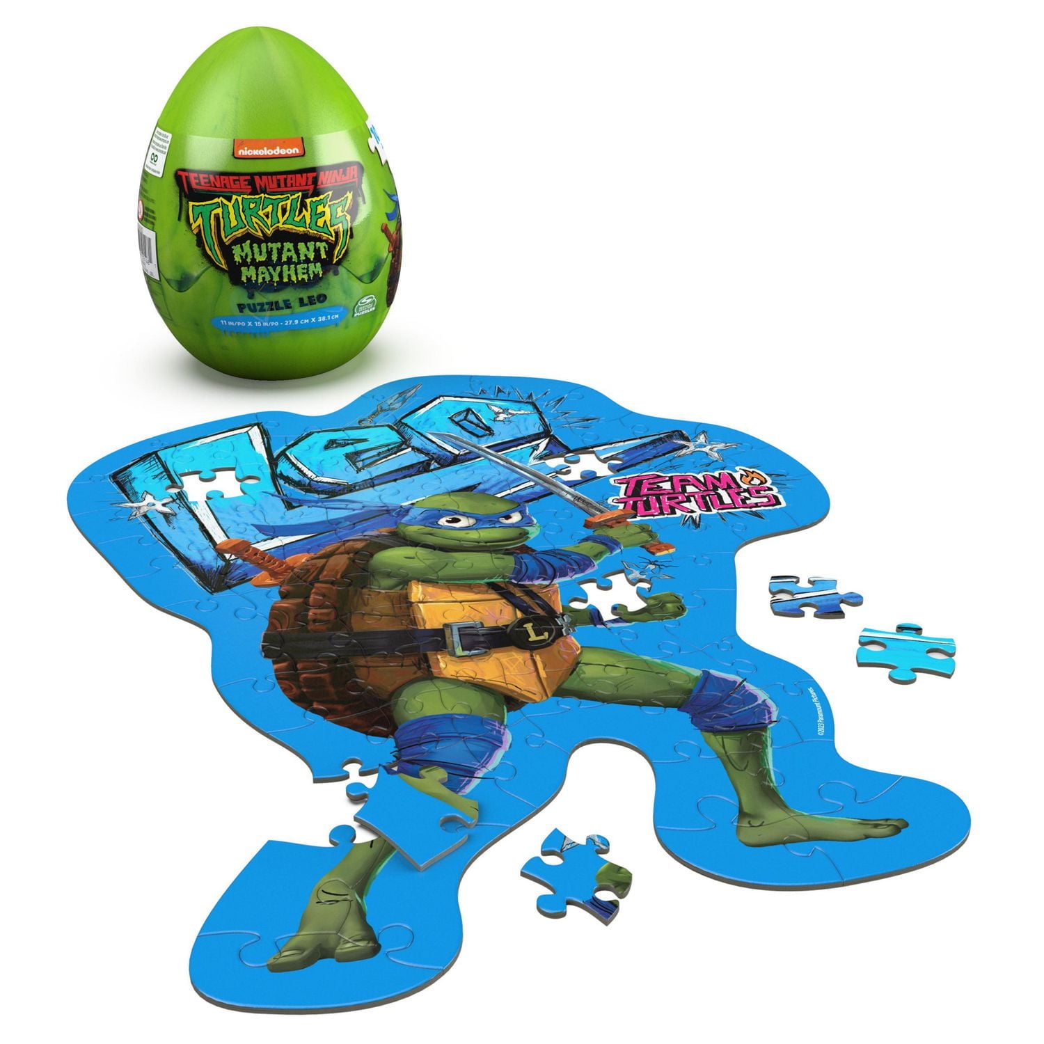 Teenage Mutant Ninja Turtles 100-Piece Leo Puzzle in Egg Package