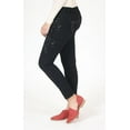 thumbnail image 2 of Grace in LA Jeans Women's Black Embroidered Junior Fit Skinny Stretch Jeans (25), 2 of 3