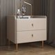 thumbnail image 3 of Mesita de noche de lujo, gabinete de madera maciza, almacenamiento sin instalación, cajón Simple, muebles económicos para apartamento, organizador de armarios, 3 of 4