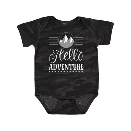 

Inktastic Camping Hiking Hello Adventure Gift Baby Boy or Baby Girl Bodysuit