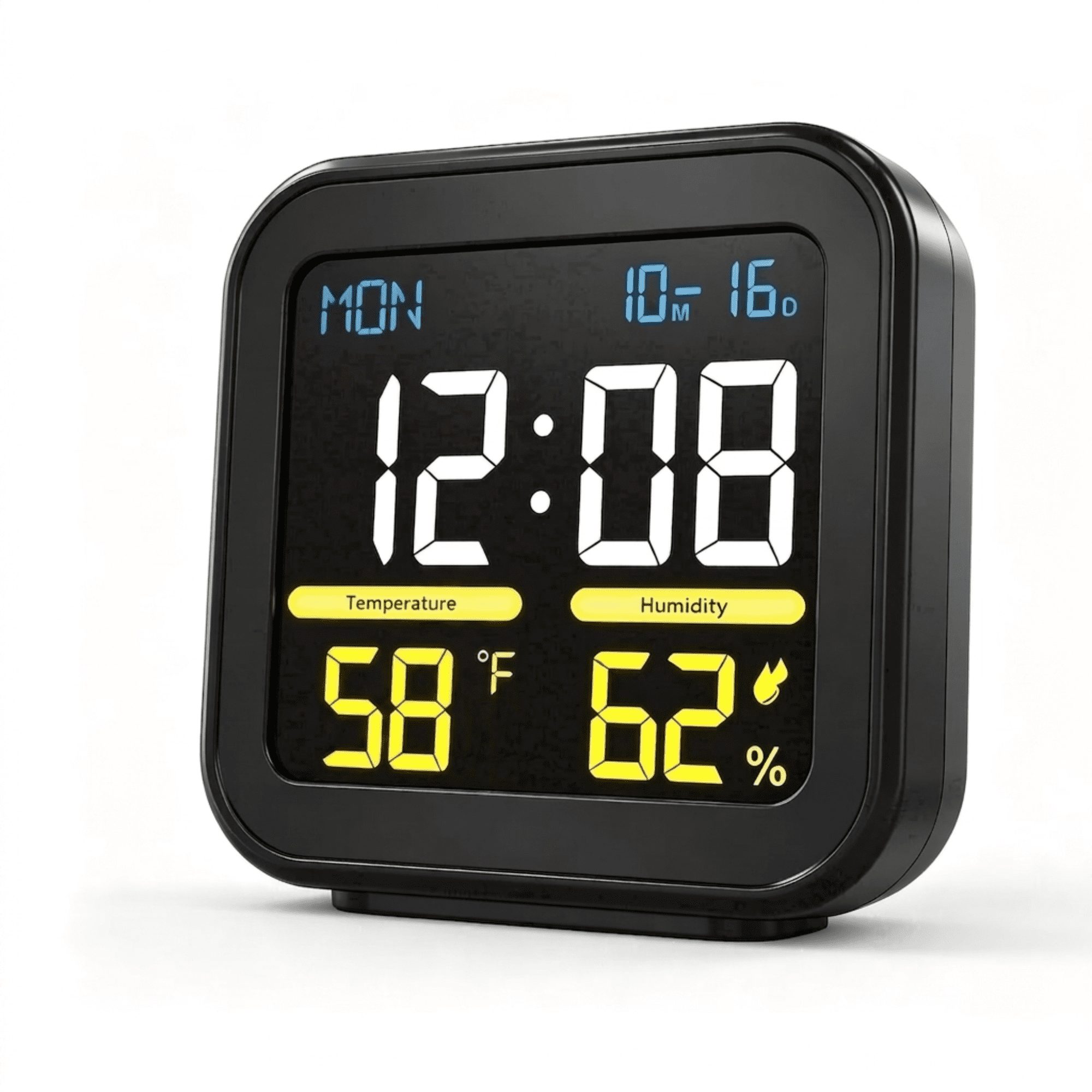 DAYBETTER Digital Alarm Clock, Backlit LCD Desk Clock with Snooze, Date, and Week Display
