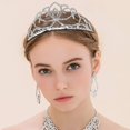 thumbnail image 5 of GIRACOA Crystal Rhinestone Bridal Tiara 2 pack, Elegant Wedding Crown for Women Flower Girls, Birthday Headpiece Princess Crowns Hair Accessories with Comb (Silver), 5 of 8