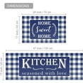 thumbnail image 3 of Blue Buffalo Plaid Kitchen Mat Set of 2 Non Slip Thick Kitchen Rugs and Mats for Floor Comfort Standing Mats for Kitchen, Sink, Office, Laundry, 17"x47"+17"x28", 3 of 6