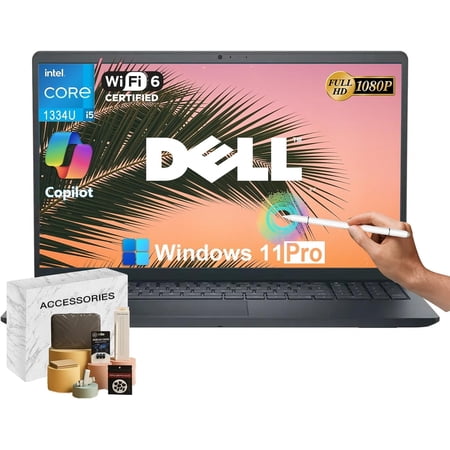 Dell Inspiron 15 3530 Touchscreen Laptop Computer, Intel Core i5 1334U, 64GB RAM, 1TB SSD, 15.6'' FHD Anti-Glare Display, Wi-Fi 6, Ai Copilot, Windows 11 Pro, for Business & Student