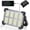 Black, variant on WYSHOP 120W Solar Rechargeable Work Light, 144 LED 10000LM, Orange | Battery Indicator, 4 Modes, SOS Strobe, Camping Lantern Lamp, USB-C, Portable, IP65, for Job Site, Mechanic, Emergency