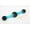 Blue, variant on Large Chewing Squeeze Bone Dog Toy with Dental Twist Caps Maxi