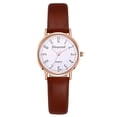 thumbnail image 2 of Resicozy Watches for Women Case with Black Leather Strap Fashionable Everyday Elegant Round Watch Brown One Size, 2 of 3