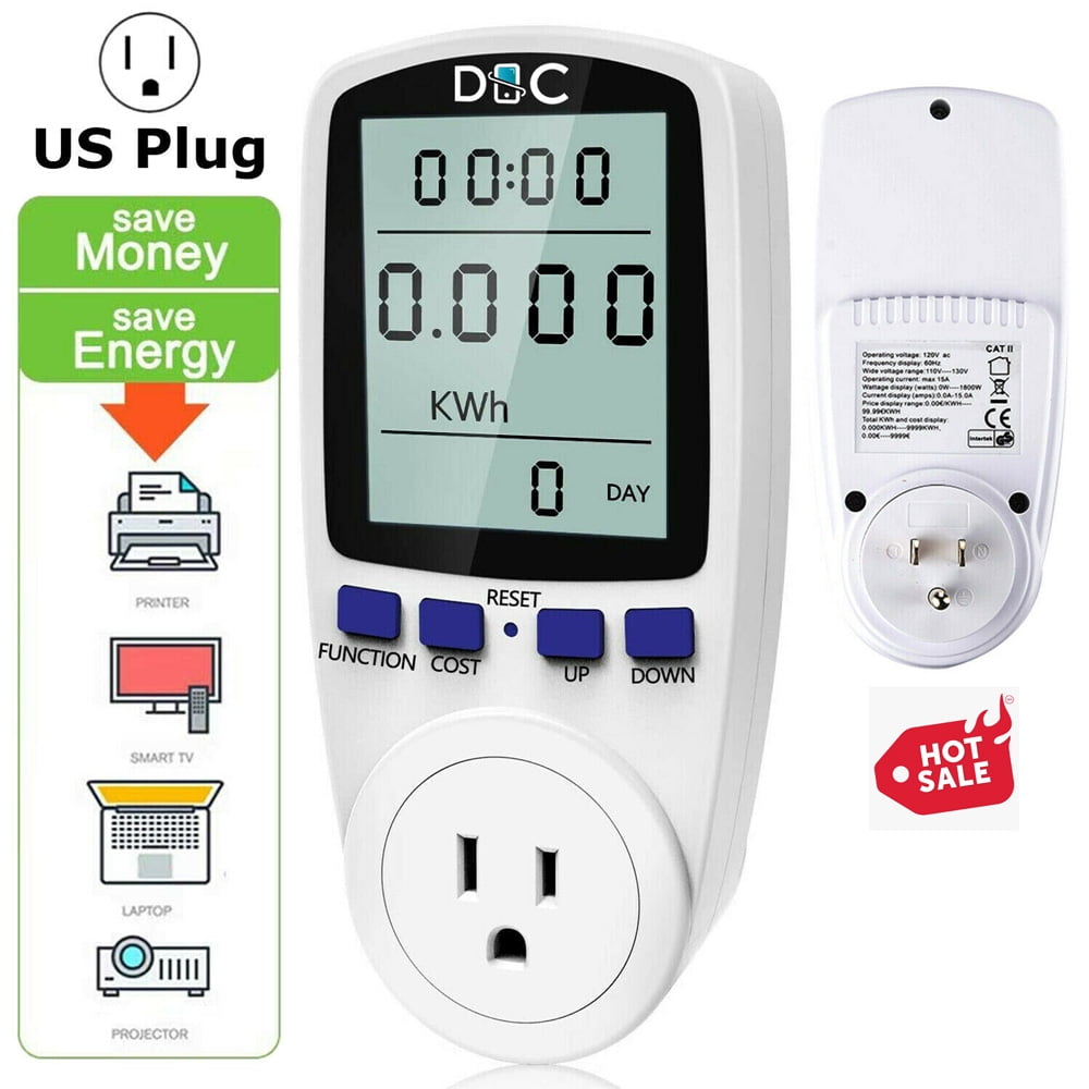 Power Meter Plug, Electricity Usage Monitor Watt Volt Amps KWH