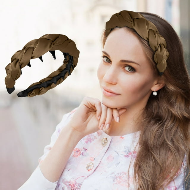 Rvkxad Cloth Wrapped Wavy Hairband, Textured Hair Clip with Tooth Comb, Hair Accessory, Headband