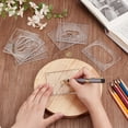 thumbnail image 3 of Pack of 8 Oval Inlay Template Set 4 Inch Router Template Acrylic Router Jig Template Router Stencils Drawing Scale Ruler Measuring Tool, 3 of 7