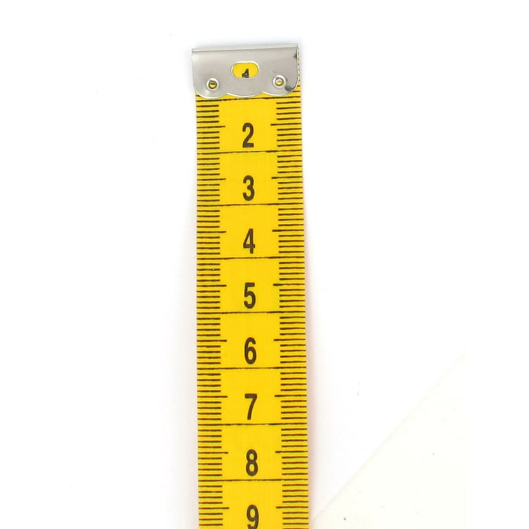 Unique Bargains Sewing Cloth Dieting Double Scale Tailor Craft Ruler Tape  Measure Yellow 120 5 Pcs