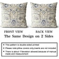 thumbnail image 2 of Set of 2 Boho Pillow Covers 18x18 Inch Geometric Tribal Carpet Pattern Short Plush Throw Pillows Covers Yellow Blue Distressed Vintage Outdoor Decorative Cushion Covers, 2 of 6