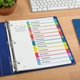 Avery Ready Index Dividers, 12Tab, Customizable TOC, Paper, Multicolor