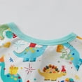 thumbnail image 5 of WIBACKER Newborn Baby Boys Girls Bamboo Viscose Pajamas with Mitten Cuffs Front Zip Long Sleeve Footless Sleepers-Dinosaur, 5 of 11