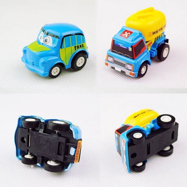 Newtic – 6 Mini Voitures à Friction En Alliage – Véhicules De Ville – Dès 3 Ans – Cadeau Anniversaire