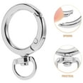 thumbnail image 2 of 12 Pcs Spring Buckle Round Spring Snap Hook Jewelry Apparel Swivel Buckle Alloy 3.80X2.50X0.30CM, 2 of 6