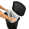 thumbnail image 7 of Glad 13 Gallon Plastic Step on Trash Can, Black, 7 of 7