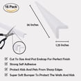 thumbnail image 2 of Rubber Bond Wall Corner Guard Edge Protector, 1x1x36 inch Baby Proofing Corner Guards | Self-Adhesive Furniture Edge Strips for Home & Office (15 Pack, White), 2 of 7
