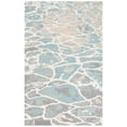 thumbnail image 3 of Safavieh  Handmade Abstract Perpetua Contemporary Wool Rug 6' Square - Blue/Ivory, 3 of 5