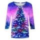 thumbnail image 5 of Awdenio - Blusas de manga larga para mujer, liquidación, moda juvenil, estampado navideño, camiseta holgada, mangas 3/4, blusa, cuello redondo, blusas casuales, 5 of 5