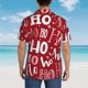 thumbnail image 4 of Balery Ho Pattern Funny Christmas Camisas hawaianas de manga corta para hombre, camisas playeras de corte holgado, camisas de vacaciones con botones,XX-Large, 4 of 7