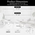thumbnail image 5 of MERIVILLE 1" Single Curtain Rod Set, Adjustable 72-144 Inches, Prima Finials, Glossy White, 5 of 5