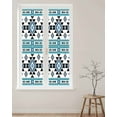 thumbnail image 2 of Window Privacy Film Blue Aztecs Stained Glass Window Film Decorative Sun Block Window Cover Southwestern Stripe Native American Boho Window Clings Static Adhesive Sticker for Bathroom 23.6"x78.7", 2 of 7