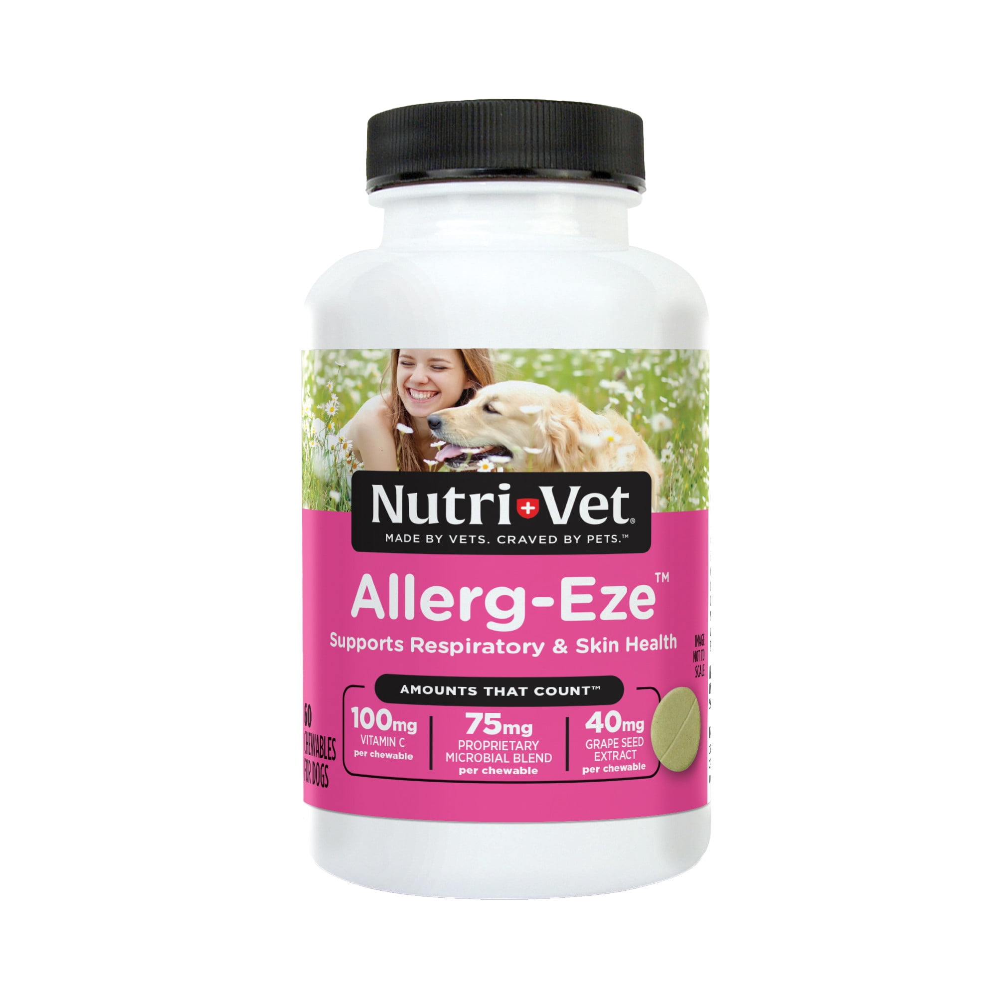 Nutri-Vet Allerg-Eze Supports Respiratory & Skin Health Dog Supplement, 60 Ct