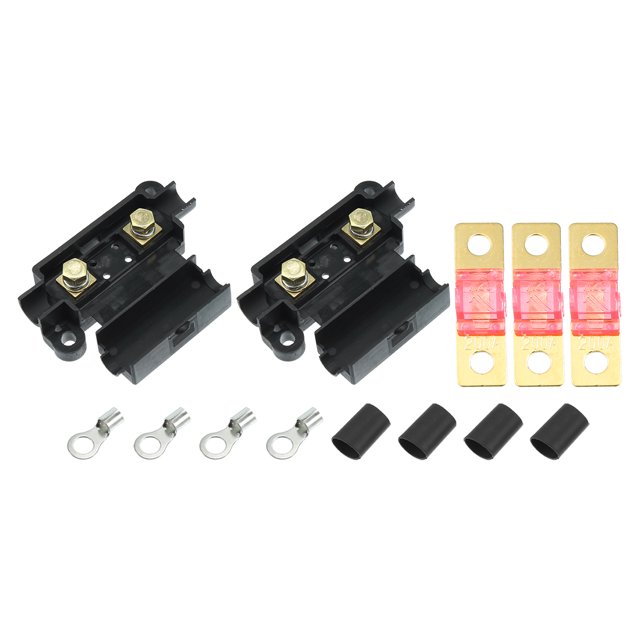 200A Fuse Kit 2 x ANS Holder 3 x 200 AMP Fuses Dual Battery Charger 1 Set