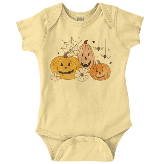 Vintage Halloween Jack-o-Lanterns Romper Boys or Girls Infant Baby Brisco Brands NB