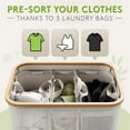 thumbnail image 6 of AYAOQIANG 160L Laundry Hamper with Lid,Collapsible Laundry Baskets with 3 Removable Liners Portable Dirty Clothes Hamper for Bathroom, Bedroom, Toys Storage White, 6 of 7