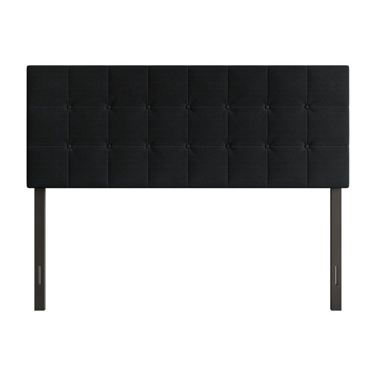 Home Design Ecorse Queen Tufted Upholstered Headboard, Black photo 3