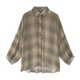 thumbnail image 5 of Guardurnaity Camisa a cuadros Mujer Primavera Blusa de manga larga Botón Suelto Casual Top Prendas para la parte del cuerpo, 5 of 6