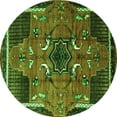 thumbnail image 1 of Ahgly Company Indoor Round Persian Green Traditional Area Rugs, 3' Round, 1 of 1